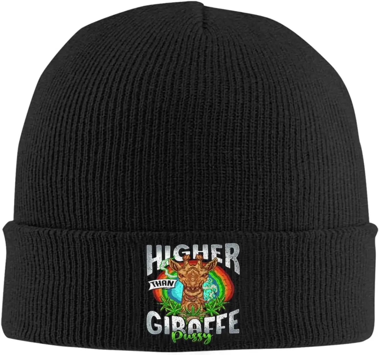 Men's and Women's cap, Knit hat with funny prints, Elasticized Winter cap for Daily use