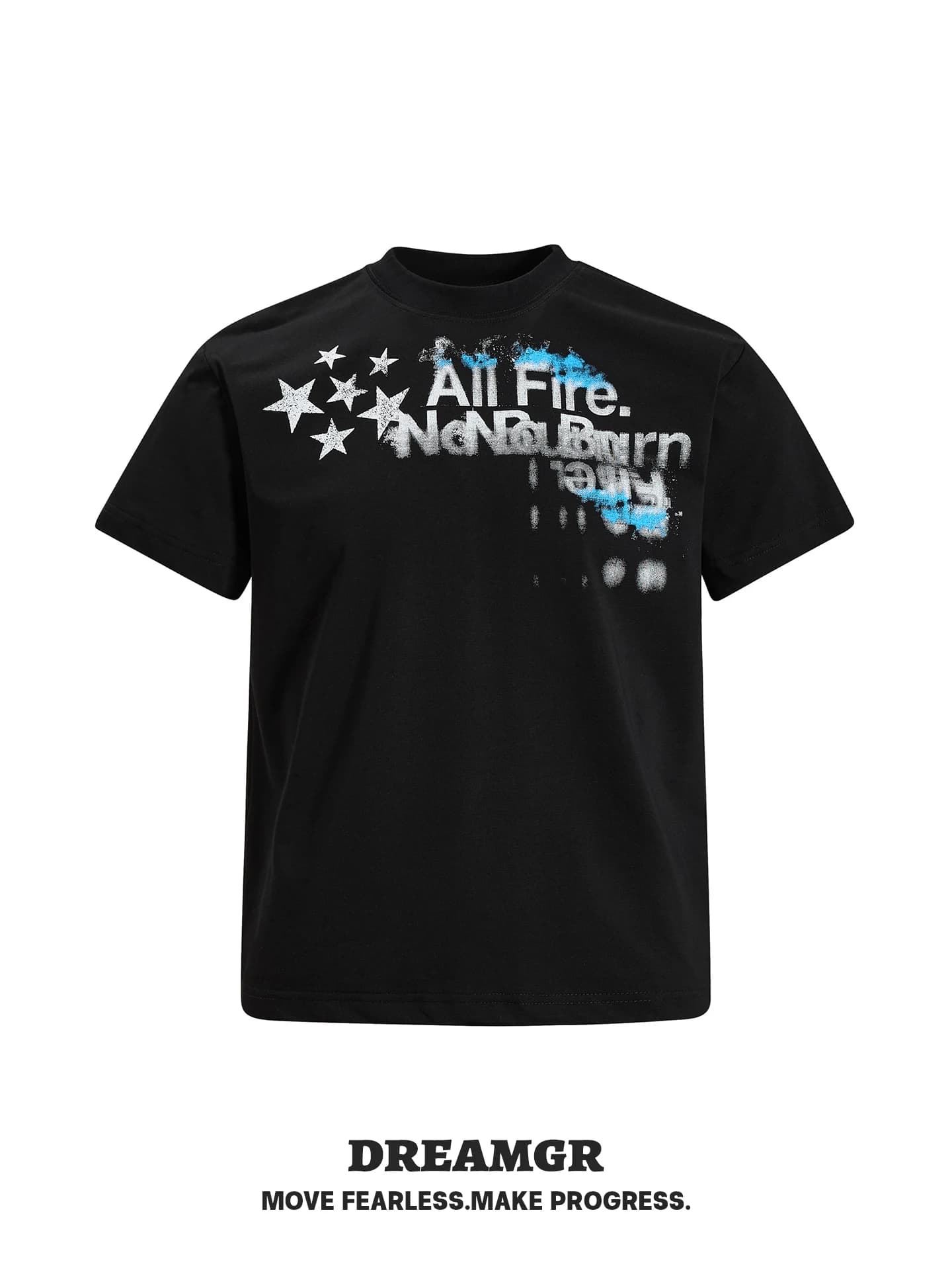 American High Street Contrast Color Letter Print Short Sleeve T-Shirt Cool Feeling Summer New Heavyweight Solona Top for Teens