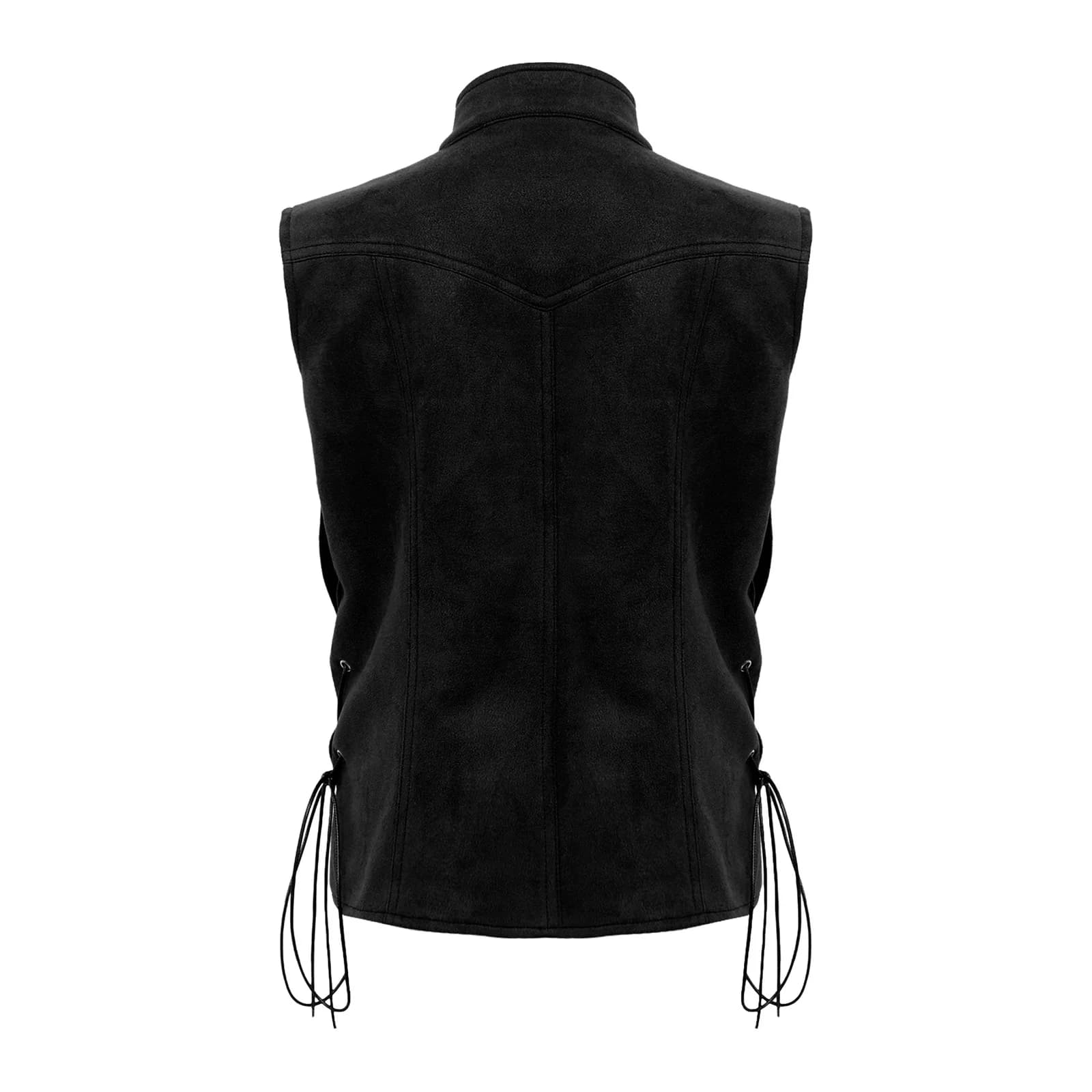 Gilet da Pirata per Ragazzi, Costume per Feste, Chiusura con Bottoni, Design con Lacci Laterali, Top Rinascimentale con Colletto Alto, Set per Travestimenti