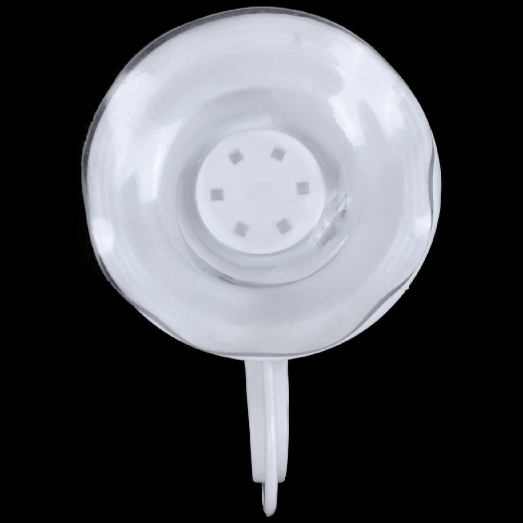 A36T-5X Appendiabiti da parete con gancio singolo a ventosa in plastica bianca da 7 cm di diametro