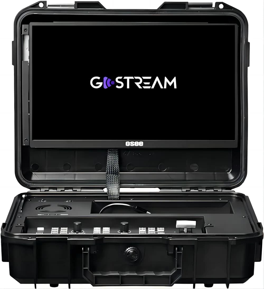 Osee GoStream Deck Kit switcher per streaming live multiformato All-in-One Pro con schermo da 14 pollici 4 ingressi HDMI