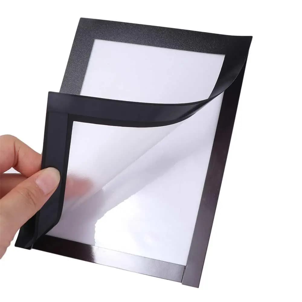 3PCS Wall Mount Magnetic Picture Frame Portable Plastic Document Holder Display Frame Square Poster Photo Frame Wall