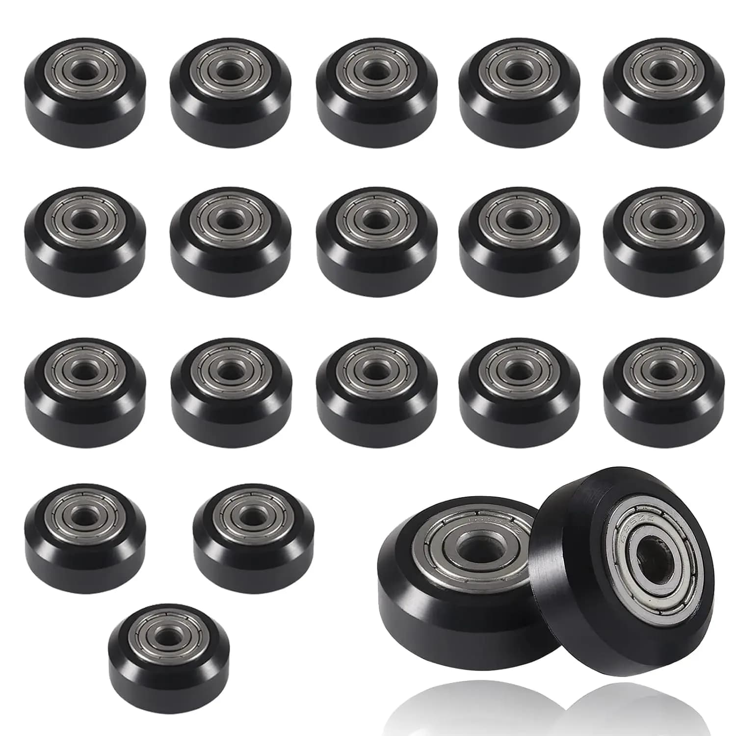 Ruote per stampante 3D Stampante 3D Ruote puleggia POM 625zz Puleggia in plastica Cuscinetto lineare per Creality CR10, Ender 3, Anet A8 Stampa 3D