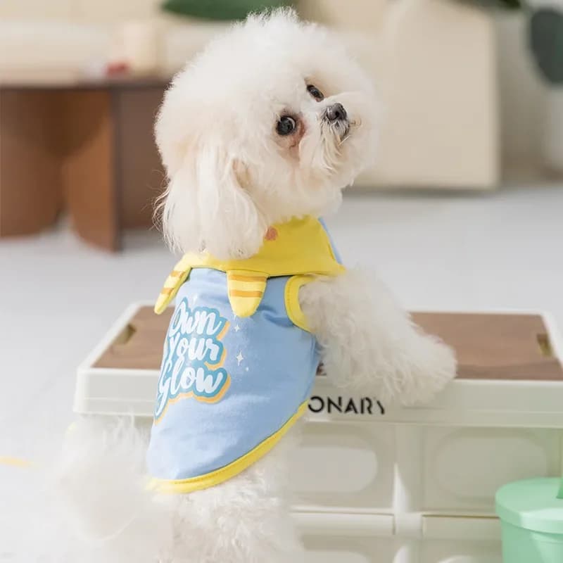 Breathable Best-Selling Monster Vest for Small Dogs Sleeveless Puppy Harness Spring/Summer Apparel for Teddy & Bichon (S/M)