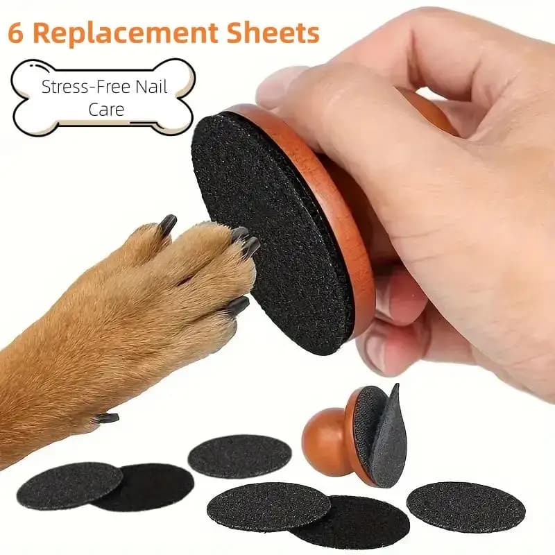 Lima per unghie quadrata per cani, strumento anti-graffio per la cura sicura e facile delle unghie canine
