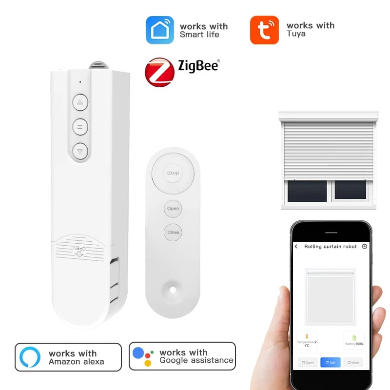 Tuya Zigbee Smart Blind Motor Automatico Elettrico Roller Shutter Shadows Robot App Controllo Tenda di Sollevamento Apertura Driver di Chiusura