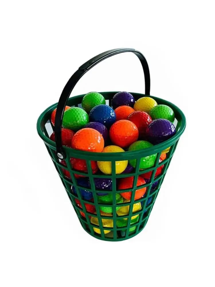 Golf Practice Accessory Ball Container Rotatable Handle Golf Ball Basket for Home Storage Trainings Aid