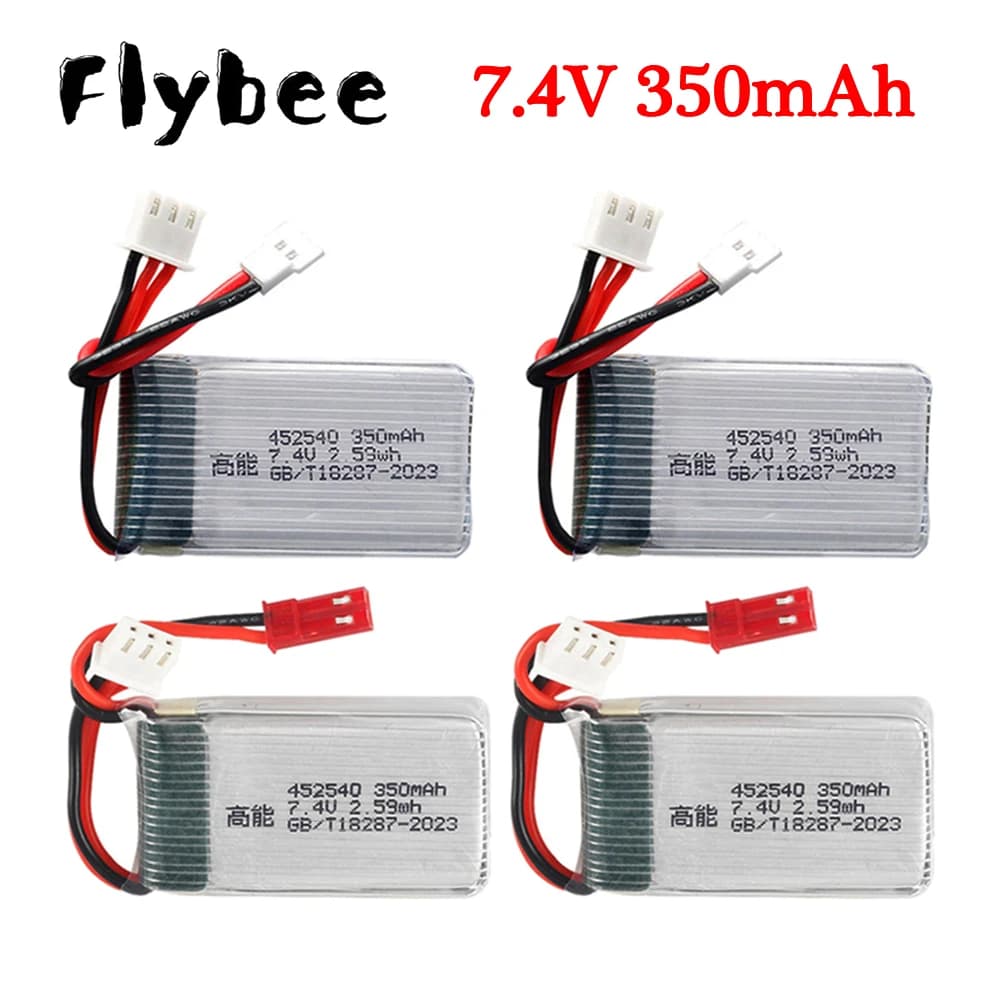 Batteria Lipo 2S 7.4V 350mAh per MJX X401H X402 JXD 515 515W 515V RC Mini FPV Drone Rc Quadcopter elicotteri batteria di ricambio