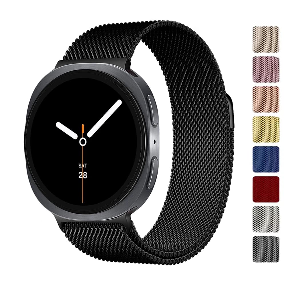 Cinturino magnetico per Samsung Galaxy watch 8-8 classic 46mm 44mm 40mm Bracciale da polso in metallo con anello milanese Correa Galaxy watch 8 Strap