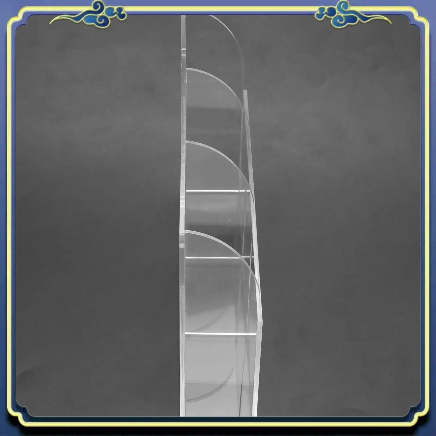 A56P-Clear Porta telecomando in acrilico trasparente, supporto da parete, organizer multimediale, scatola portaoggetti (tre scomparti)