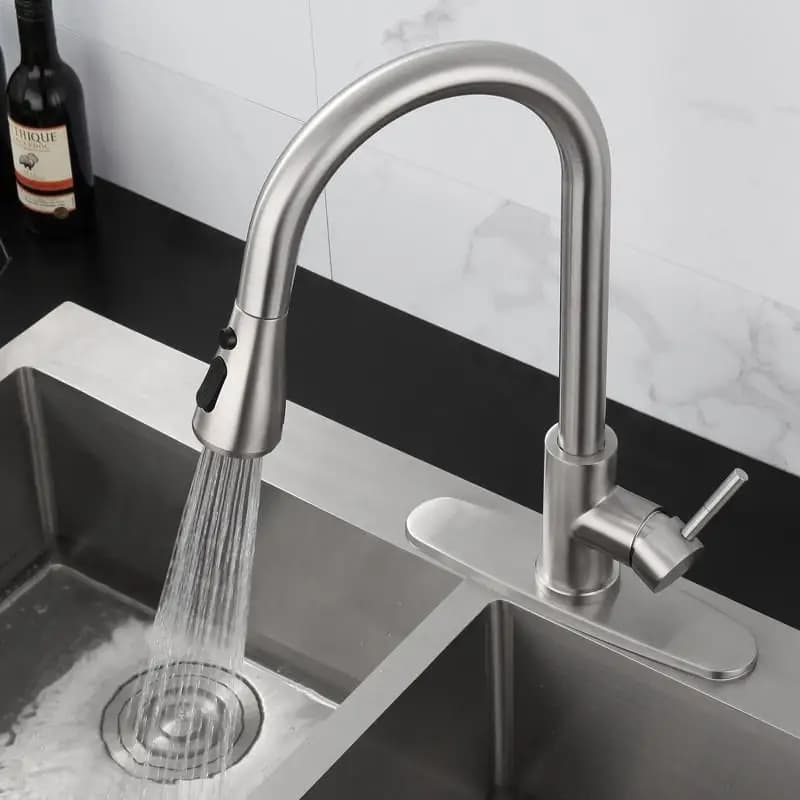 Nuovo Rubinetto da Cucina Estraibile Nero 2026, Due Modelli con Spruzzatore, Miscelatore Acqua Calda e Fredda in Acciaio Inossidabile, da Appoggio