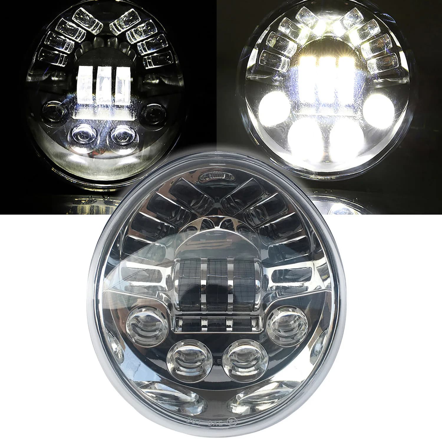 Faro anteriore per moto a LED ovale da 7" fascio HI/LOW per Harley V Rod VROD VRSCA VRSC