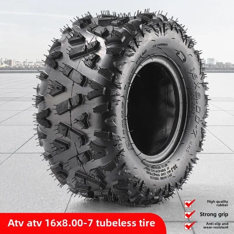 ATV 16x8-7 Accessori per pneumatici sottovuoto Universale Kart Prato Sightseeing Car Pneumatico a forma di A 200/55-7