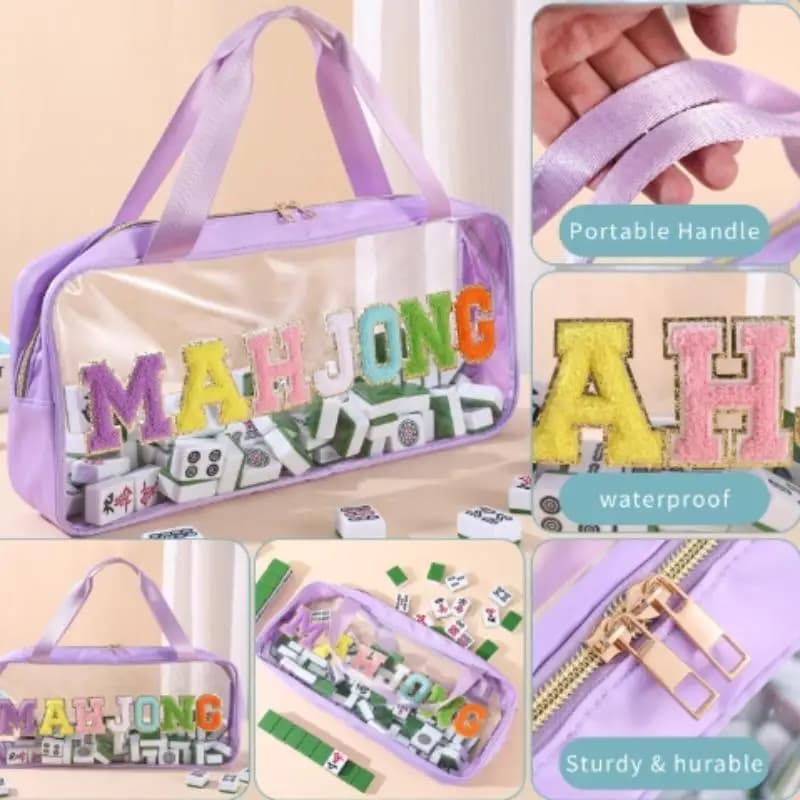 Borsa per piastrelle Mahjong grande impermeabile Custodia per organizer portatile per piastrelle Mahjong Studio aziendale Viaggi a casa Adulti Adolescenti