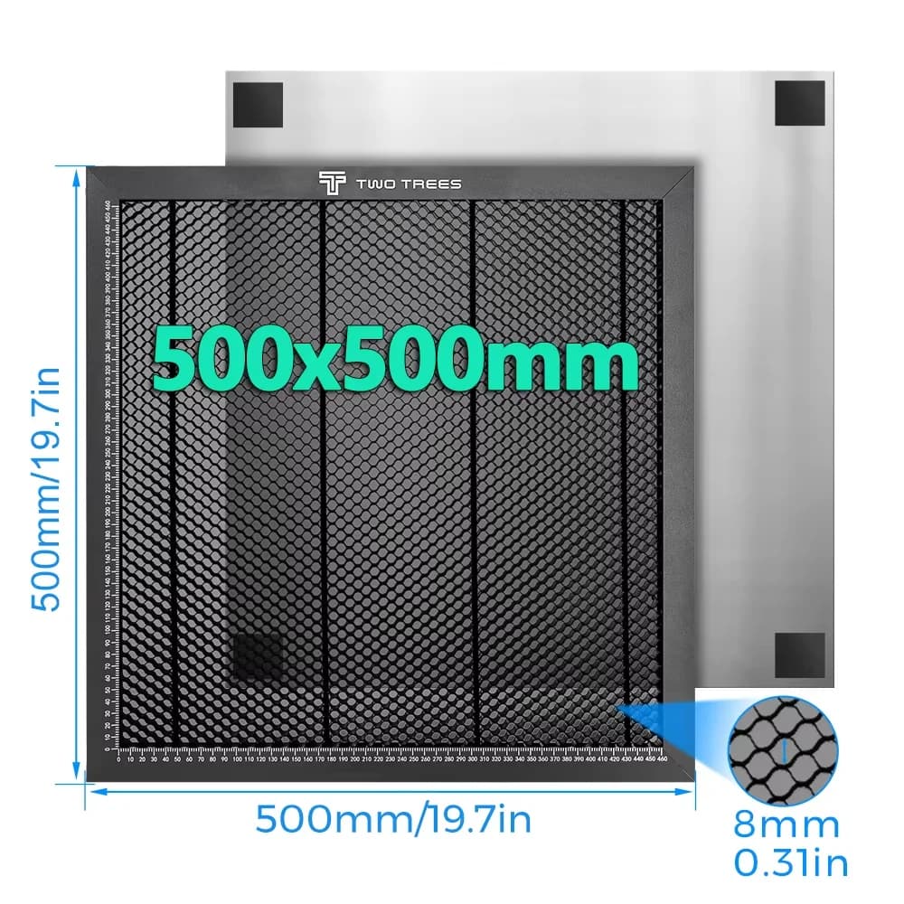 Laser Engraver Honeycomb Work Table Steel Panel Laser Machine Platform TTS Clean Cutting Works 500x500mm