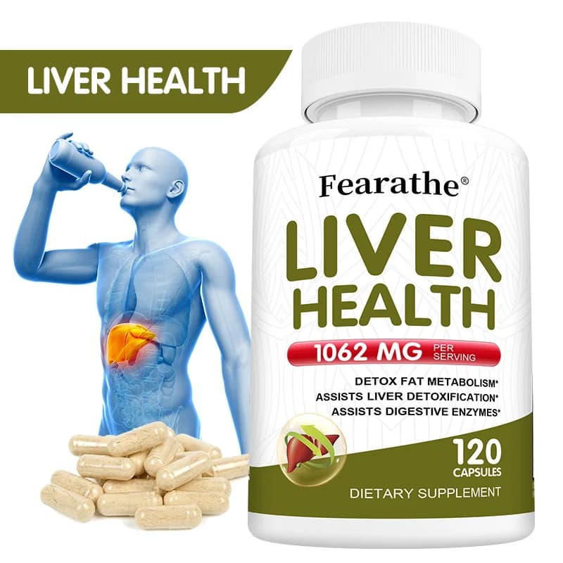 Detox al fegato Formula avanzata disintossicante e detergente Supporta la salute della funzione del fegato con cardo mariano e dente di leone, non OGM