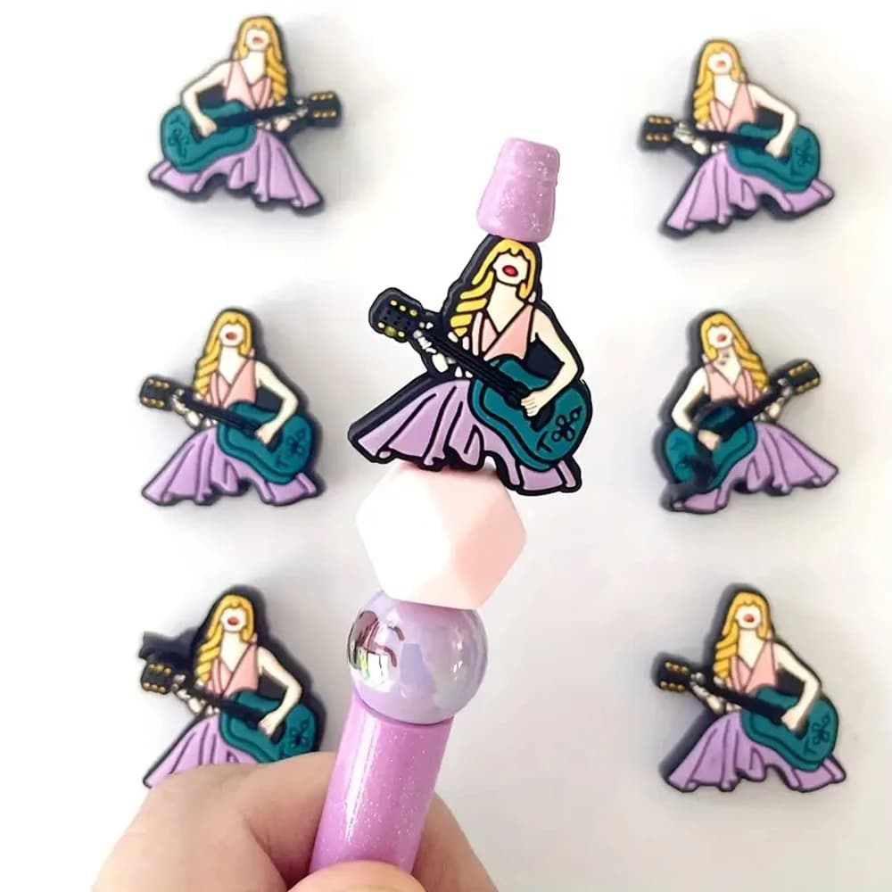 Set di perline in silicone serie music art da 5/25/90 pezzi, perfetto per l'artigianato fatto a mano fai-da-te come portachiavi, collane, bracciali, ecc.