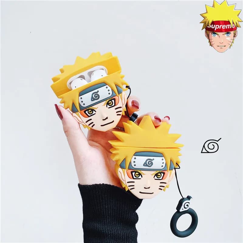 Naruto For Airpods Case,3D Cartoon Anime Protective Earphone Cover For Airpods Pro Case/Airpods 1 2 3 Case For Kids Funda