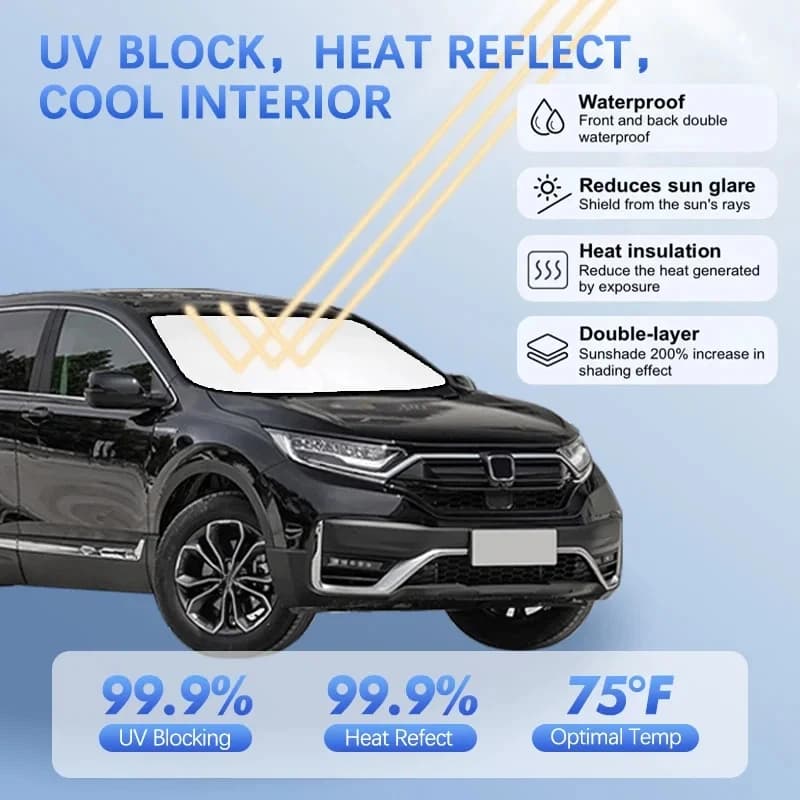 For Honda CRV CR-V MK1 MK2 MK3 MK5 Car Windshield Sun Shade Sunshade Sun Visor Protector Blocks UV Rays Summer Car Accessories