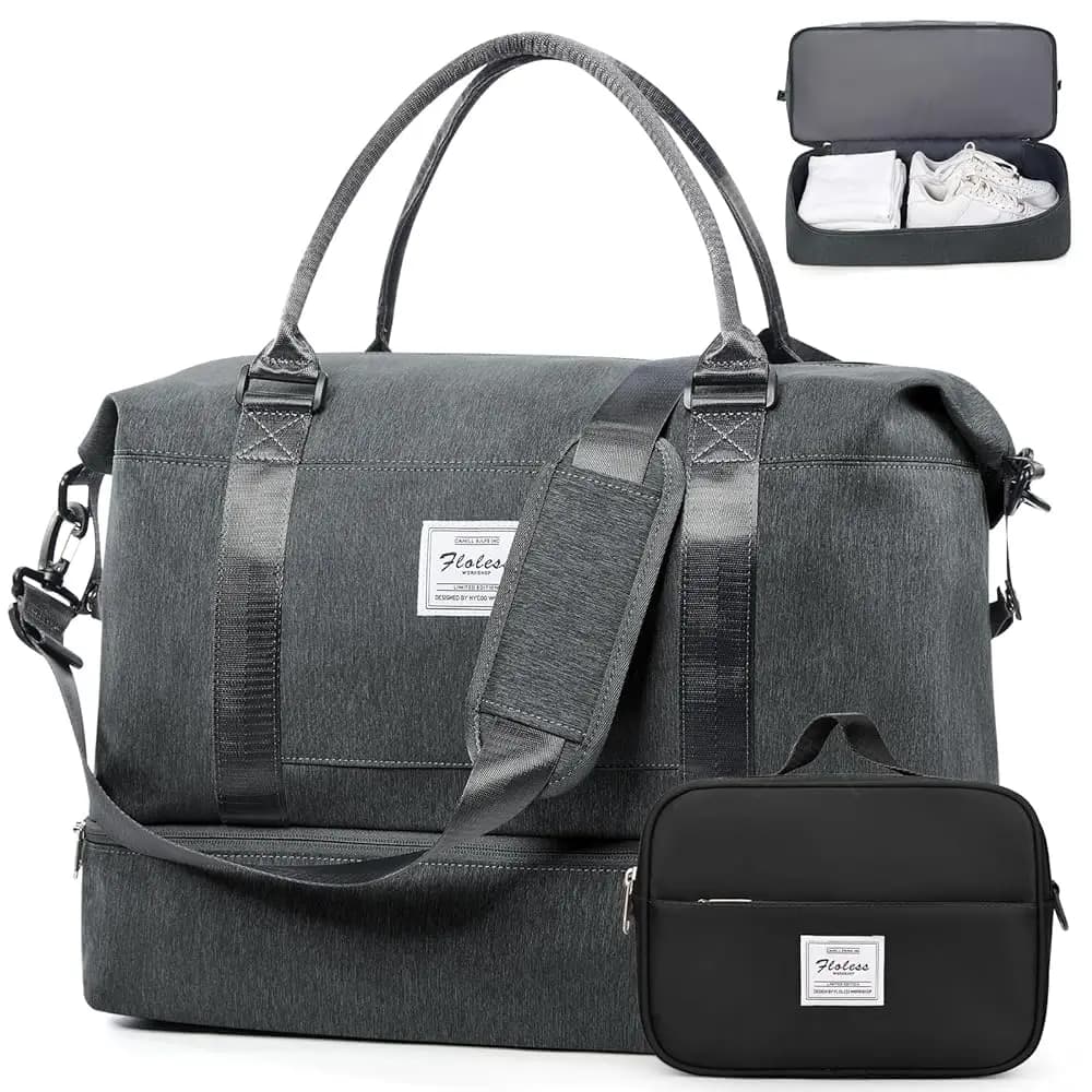 Borse da Weekend per Donne con Spedizione Gratuita, Borsa da Viaggio con Scomparto per Scarpe, Borsa da Viaggio per Pernottamento con Beauty Case