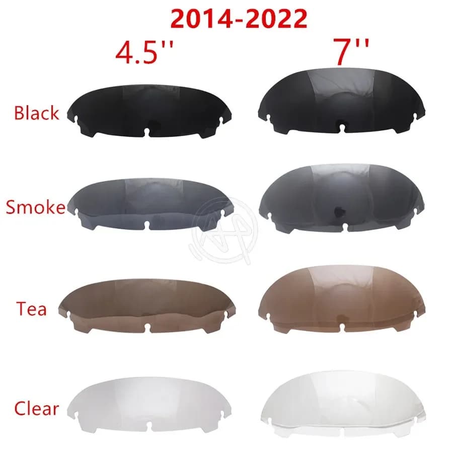 Motorcycle Rotundity 4.5'' 7" Windshield Fairing Windscreen Cover For Harley Electra Street Glide Touring 2014-up 2015-2023