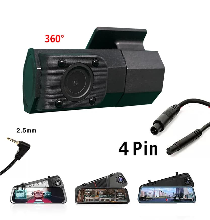 Car camera 360 infrared rotating 4 pin HD night market camera guide recorder for retromarcia
