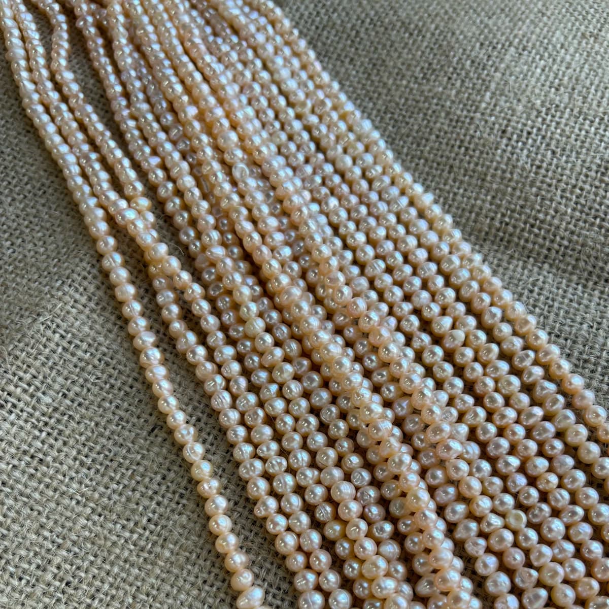 Perle d'acqua dolce naturali con perline vicino alla perla arancione rotonda, perline sfuse per la creazione di gioielli, collane fai da te, accessori da 14 pollici