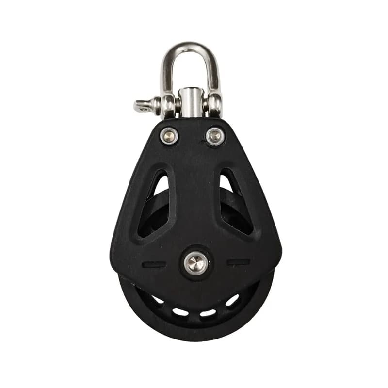 Black Nylon Pulley, Marine Guide Wheel Lift Towing Rope Accessories Tools