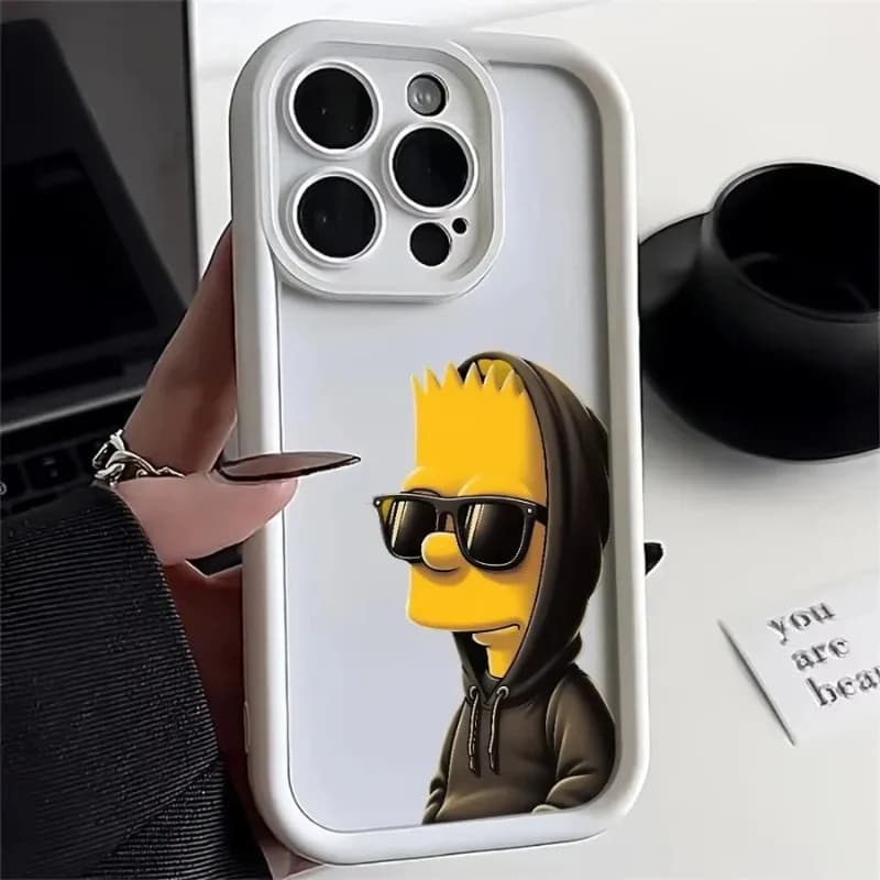 Custodia per telefono Simpsons Bart per iPhone 17 16 15 Pro 14 Plus 13 12 11 16 Pro Max 13 12 16 PLUS custodia