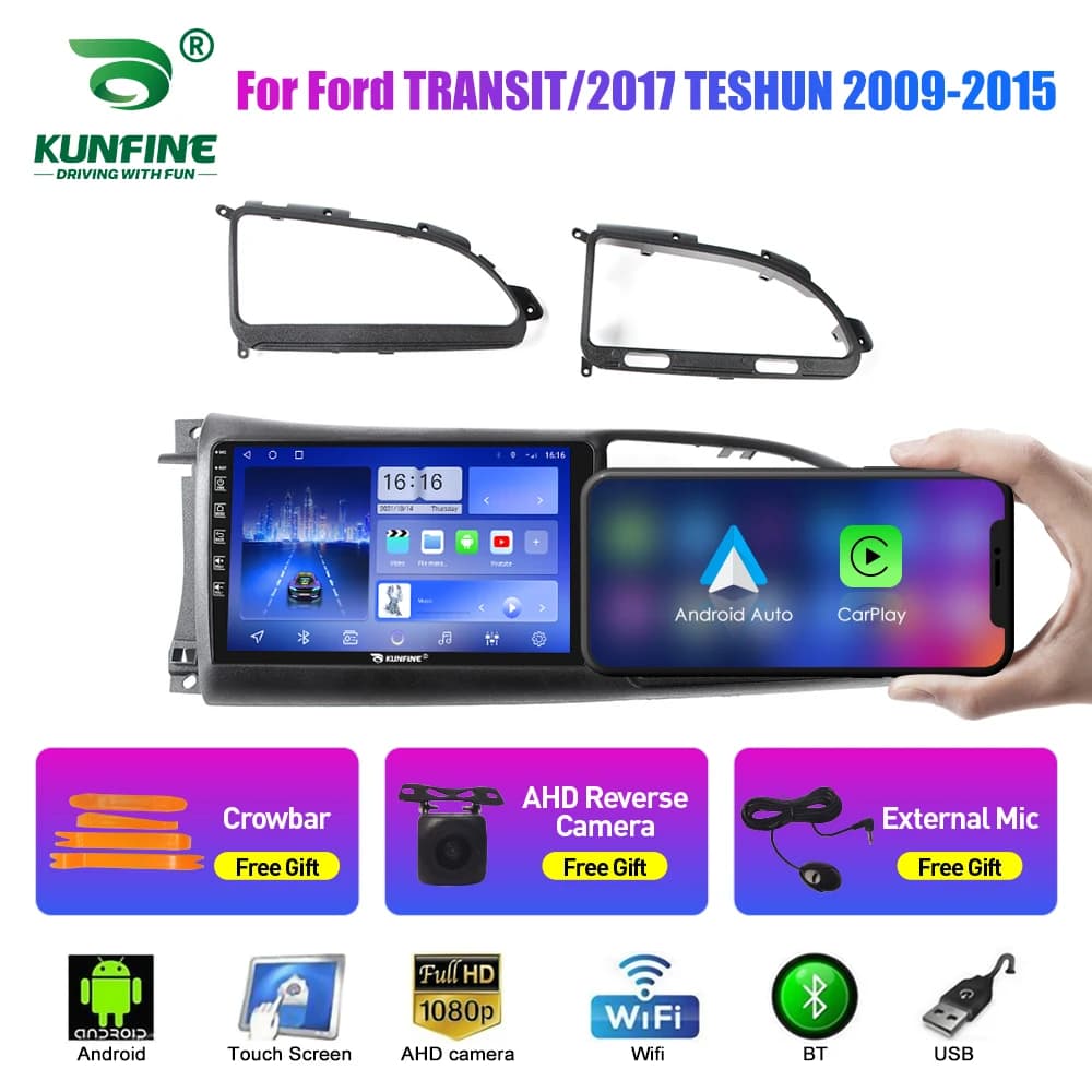 Autoradio Per Ford TESHUN 2009-2015 2Din Android Octa Core Car Stereo DVD Lettore di Navigazione GPS Multimediale Android Auto Carplay