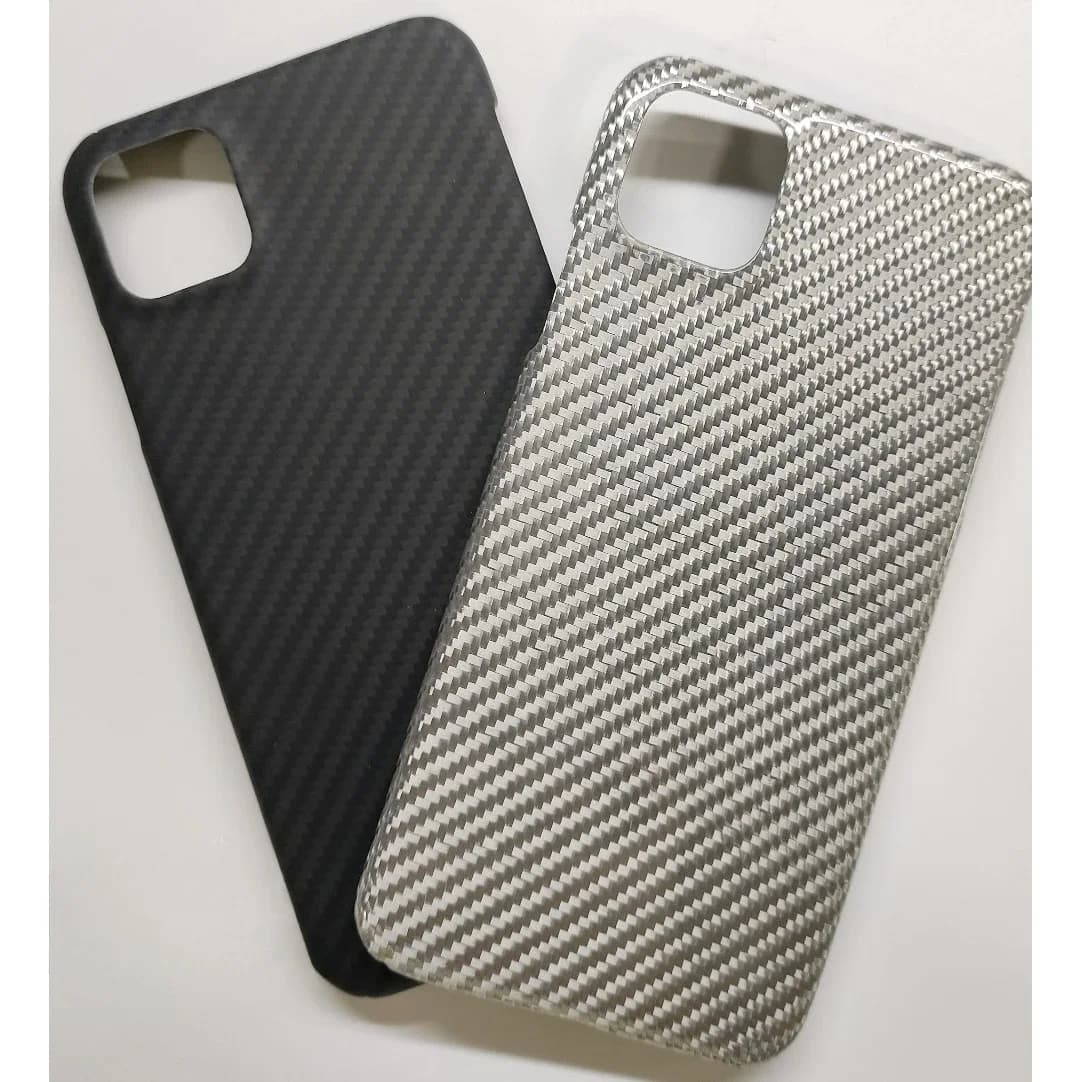 Per iPhone 11 pro Max Custodia per telefono in fibra di carbonio - Protezione sottile della copertura rigida in fibra aramidica
