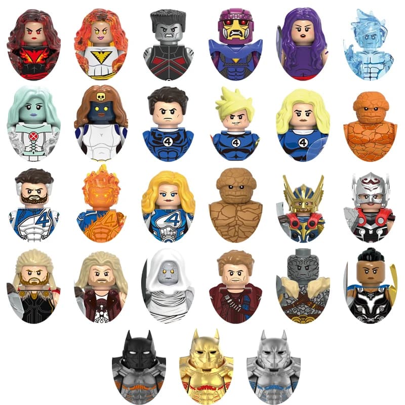 Blocchi da costruzione classici di eroi e cattivi dei fumetti, action figure compatibili con mattoncini, modellini da collezione, regalo perfetto