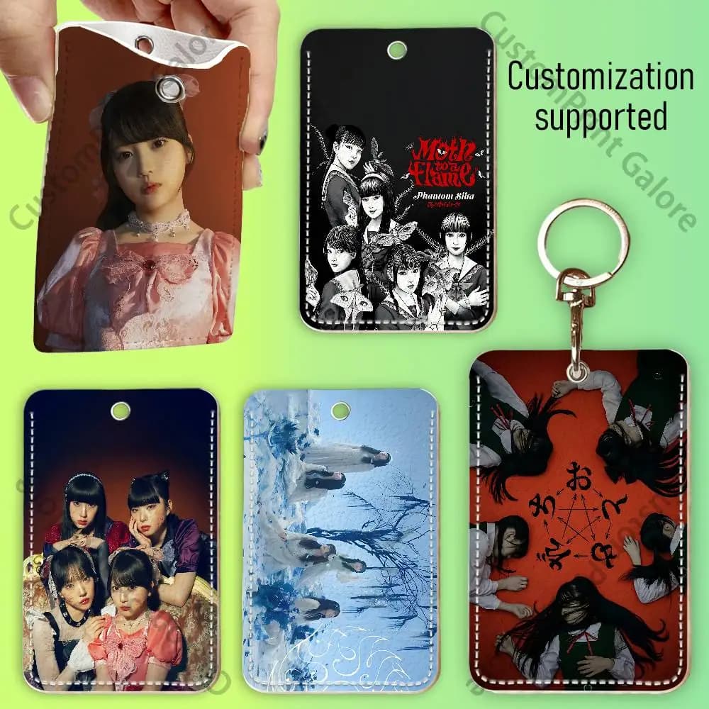 Portacarte in Pelle PU Stampata P-Phantom S-Siita Otomodachi con Portachiavi, Custodia per Carte, Porta Badge Portatile per Uso Quotidiano