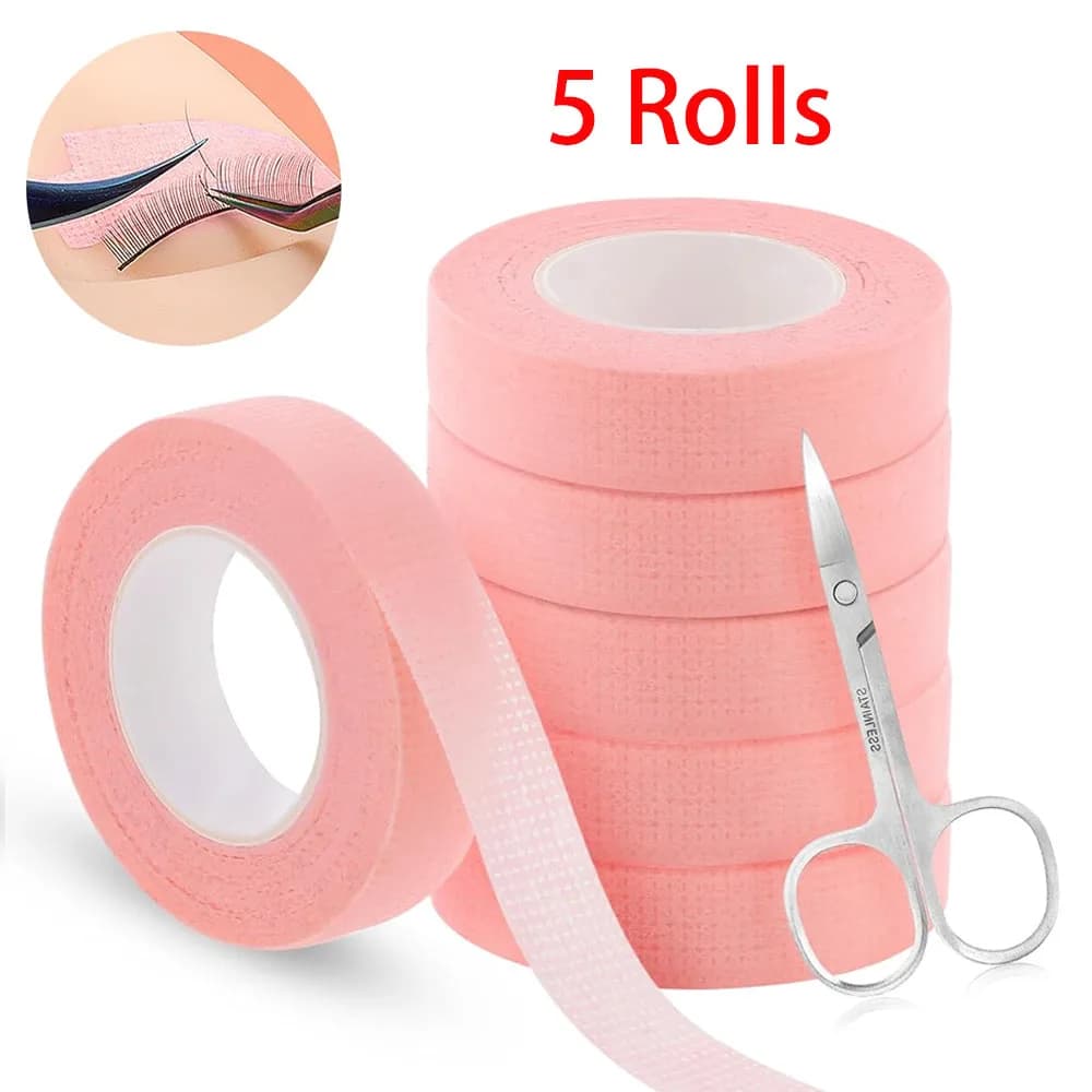 5 rotoli di nastro per ombretto, nastro adesivo per eyeliner, nastro adesivo per trucco occhi, nastro adesivo protettivo per trucco occhi, nastro professionale per ciglia