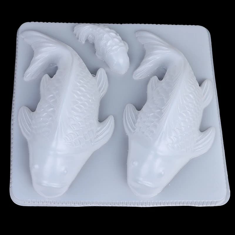 1 pz creativo Koi carpa commestibile PP stampi per torte 3D sapone che fa stampo cioccolato gelato stampo strumenti di cottura torta fai da te