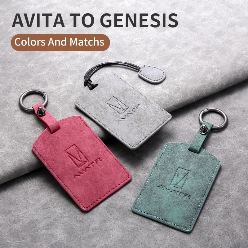 Pelle di pecora Auto NFC Card Smart Key Case Copertura Completa Della Protezione Borsette Per AVATR 11 12 Avita 11 2023 Portachiavi Accessori Auto