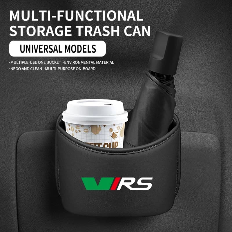 Contenitore portaoggetti per auto, cestino multifunzionale da appendere al sedile posteriore per Skoda VRS Octavia FABIA KAMIQ KAROQ