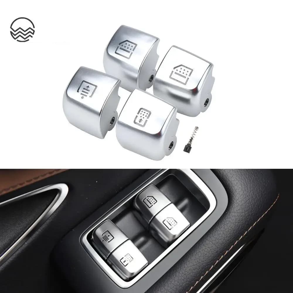 Interior Car Window Lifter Switch Button Cover Cap Replacement For Mercedes Benz S E Class W222 W213 S320 S400 S450 S500