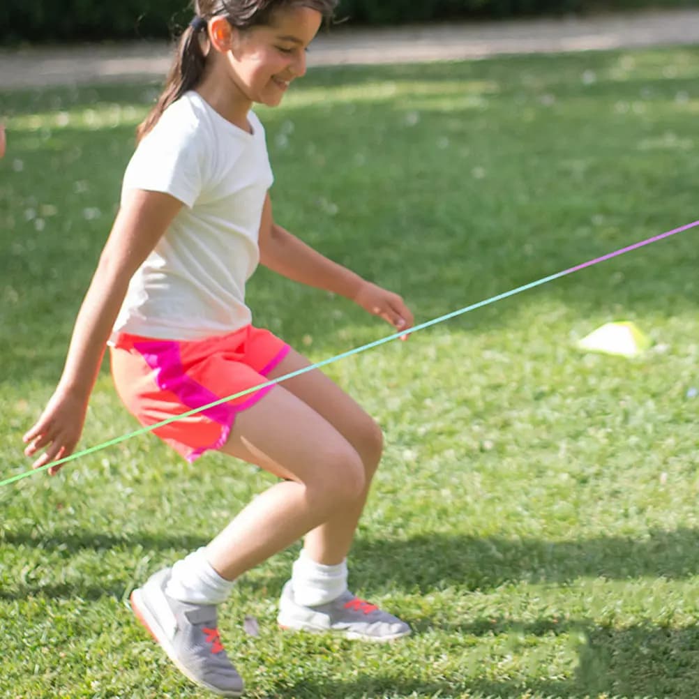 2Pcs Jumping Rope Kids Rubber Skip Rope Outdoor Exercise Fitness Training Children's Coordination Skipping Ropes