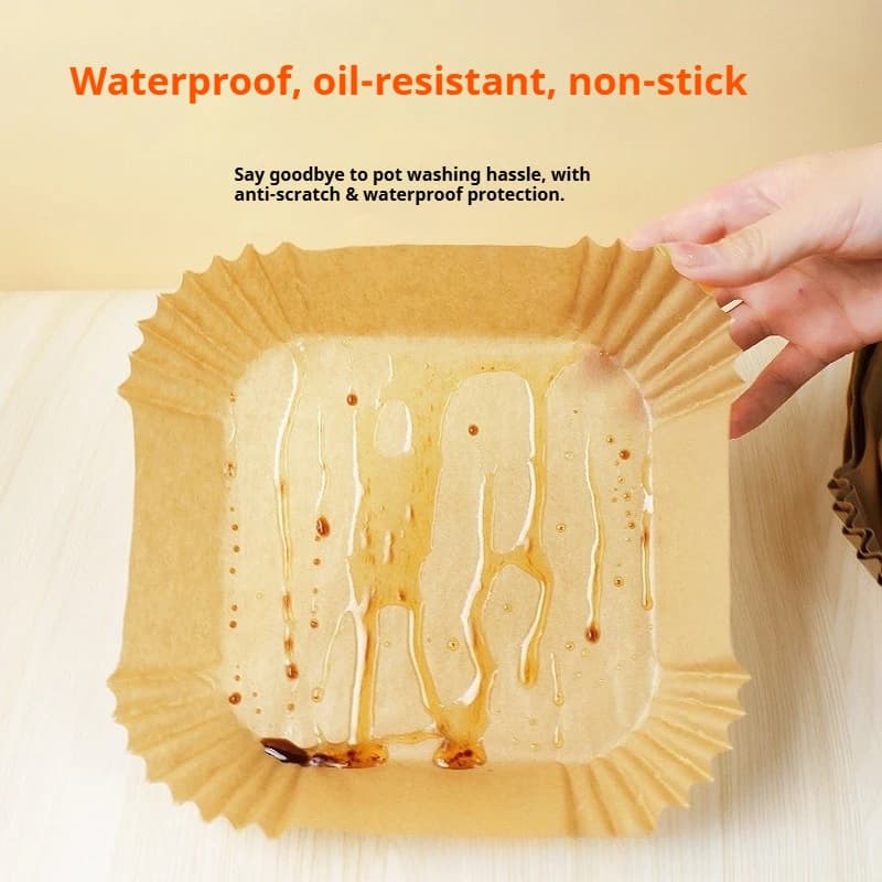 30pcs 50pcs Disposable Air Fryer Paper Liners 20cm 24cm Waterproof Baking Paper Pads for Cooking Fryer Plate Tray High Temp
