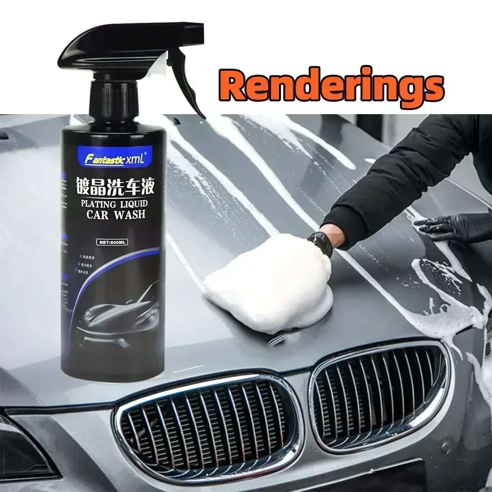 Shampoo Concentrato per Autolavaggio con Cera Lucidante, Super Schiuma, Detergente Superiore per Superfici, Accessori per Lavaggio Parabrezza