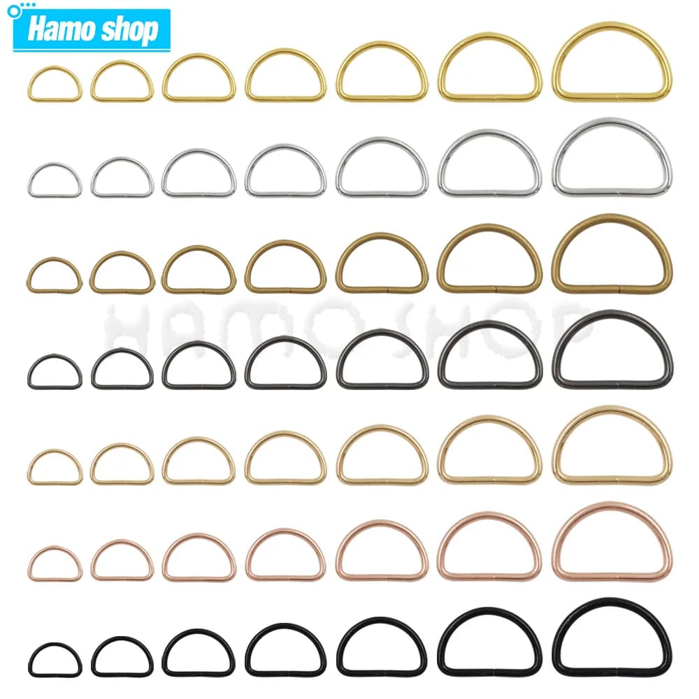 20-1000pcs Metallo D Anello Fibbia Regolabile Chiusura Per Tessitura Zaini Cinghie Borse Collare di Cane Gatto Catena Fibbie Accessori FAI DA TE