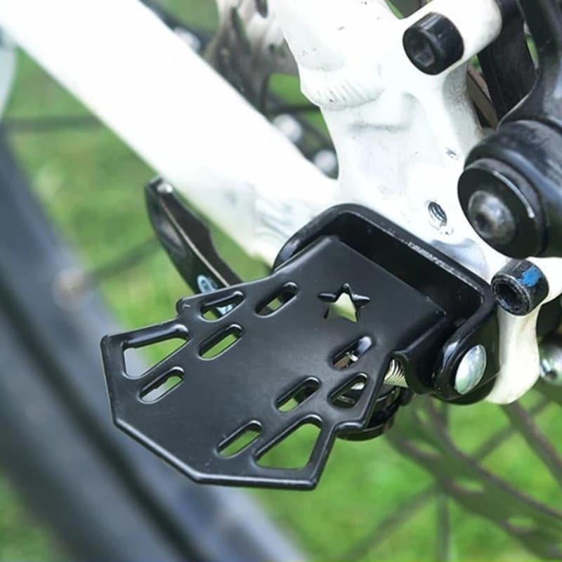 1 Paio di Pedali Posteriori per Bicicletta, Pedali Universali Pieghevoli per Mountain Bike, Supporto per Ruota Posteriore Antiscivolo