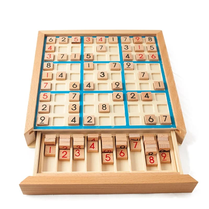 Sudoku Crosswords Montessori Cifre educative in legno Giochi logici di inferenza Quadrato latino Puzzle di matematica Numero Luogo Giochi Giocattoli