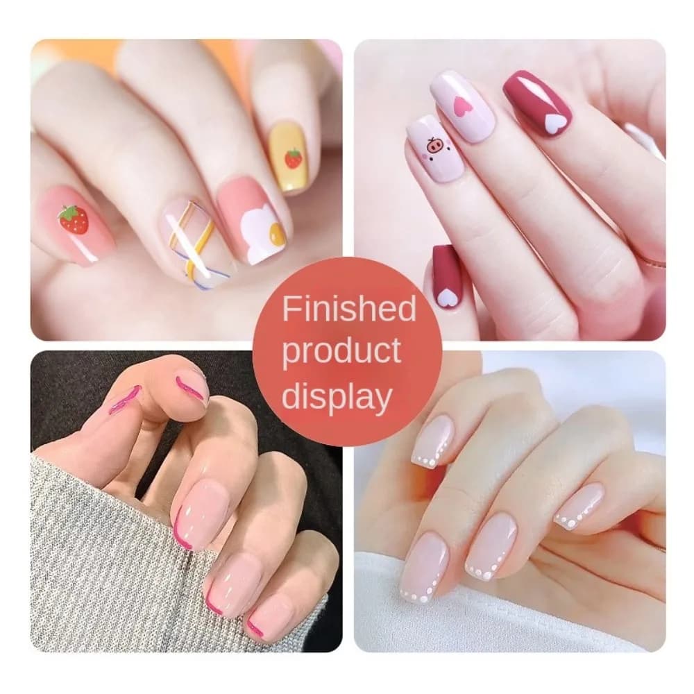Set di 12 Penne per Nail Art Fai-da-Te, 0.7mm, Impermeabili, per Decorazioni e Punteggiature, Asciugatura Rapida