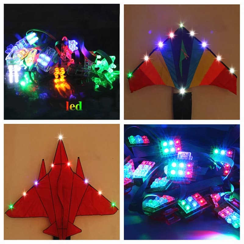Fai da te led aquilone volante 56 pz lampada a led shinning appendere pipistrelli per adulti giocattoli da esterno cerf volant cometas luce a led Binocolo Tenda
