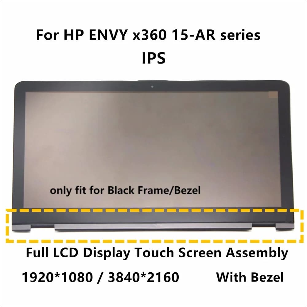 Display LCD IPS Full HD da 15.6 pollici con Touch Screen e Cornice per HP ENVY x360 15-ar000nd 15-ar001nb 15-ar000ur LP156WF6 SPL1