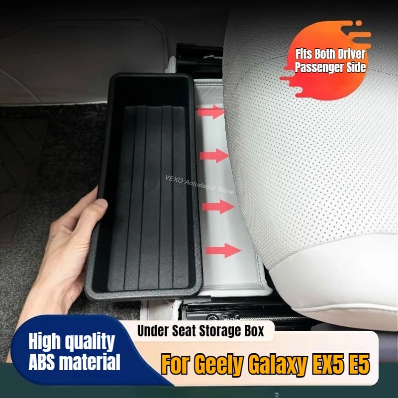 For Geely Galaxy EX5 E5 Under Car Seat Storage Box Driver Passenger Side Front Seat Console Organizer Tray Stowing Tidying Case