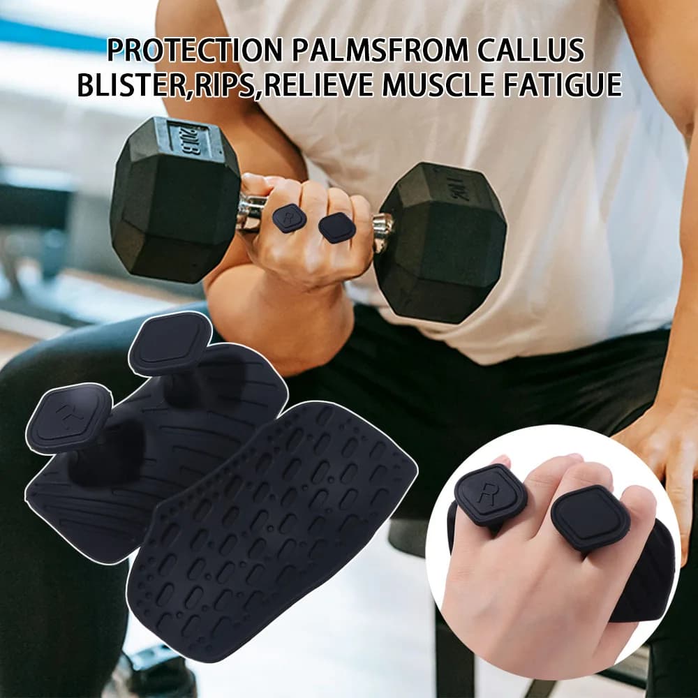 1 Paio di Impugnature Ergonomics per Sollevamento Pesi, Guanti da Palestra Elastici Antiscivolo, Morbidi in Silicone per Allenamento e Sviluppo Muscolare