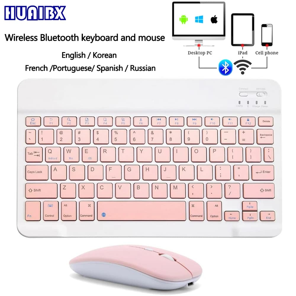 10 Inch Wireless Bluetooth Mini Keyboard for iPad, Phone, Tablet, Keyboard and Bluetooth Laptop for Samsung Xiaomi Android